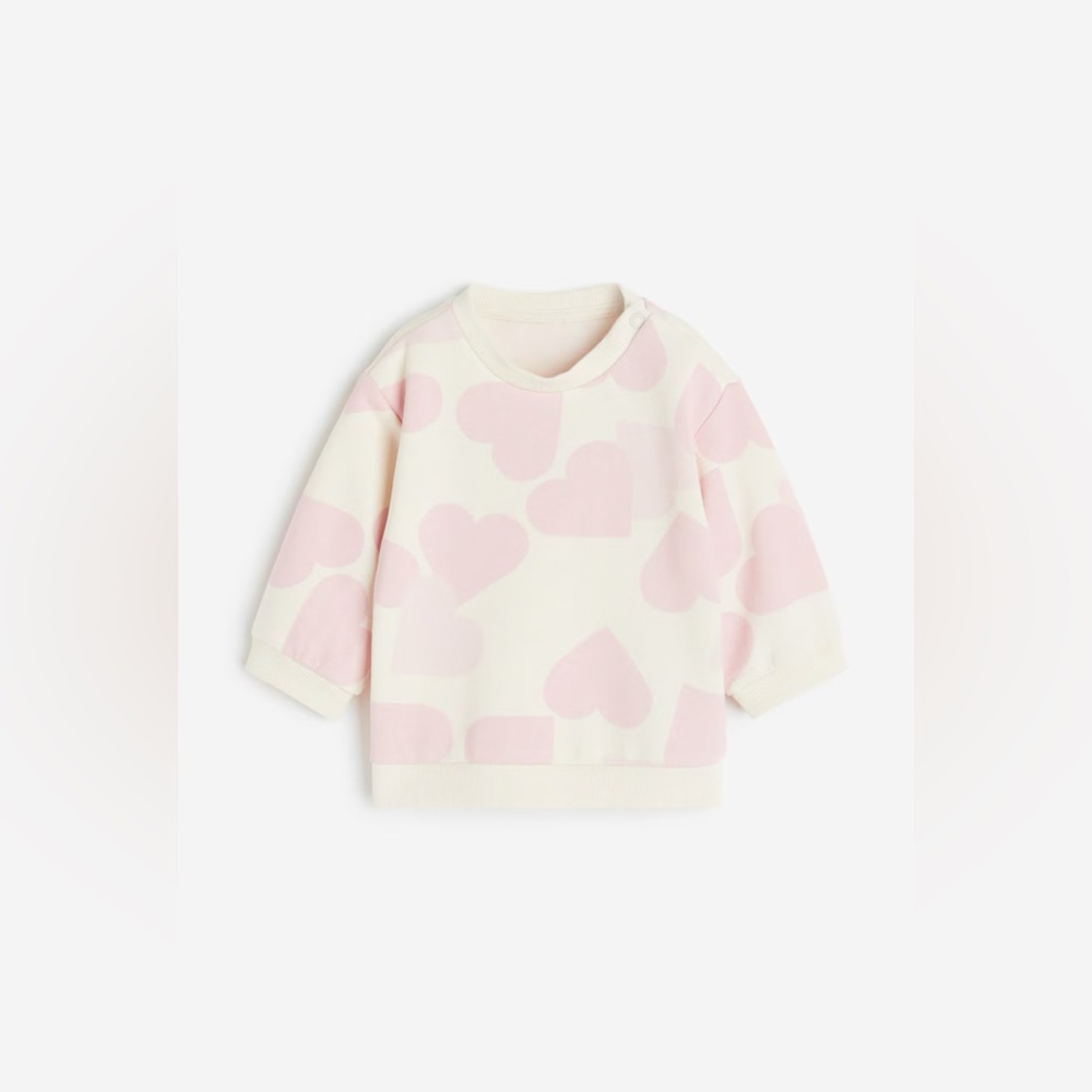 H&M Kids | Pink Hearts Sweatshirt & Extra Soft Leggings